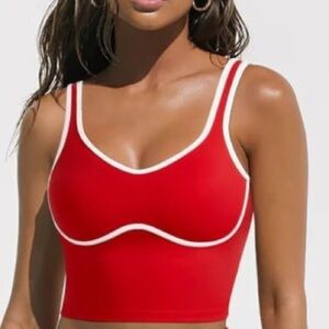 Red Women's Swimwear Top
